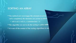 6.12 Sorting an Array
