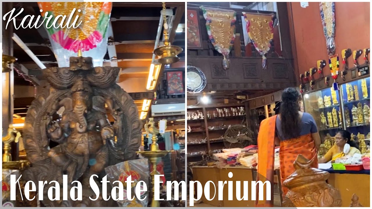 Kairali Kerala State Emporium Delhi Tour l Handicrafts Store Home