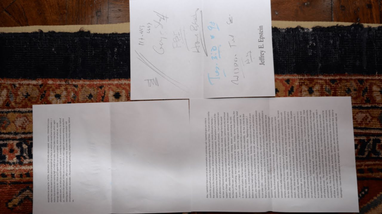 Epstein Files Narrated - Typed Letter From An Associate Discussing Legal Strategy