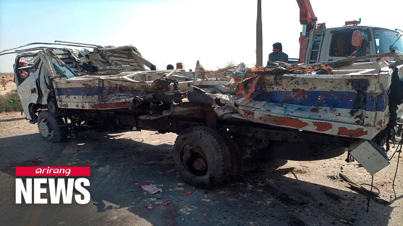 At least 10 police officers killed in suicide bombing in Pakistan