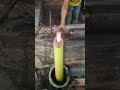 menyepuh tombak panas campur oli air #pandaibesi