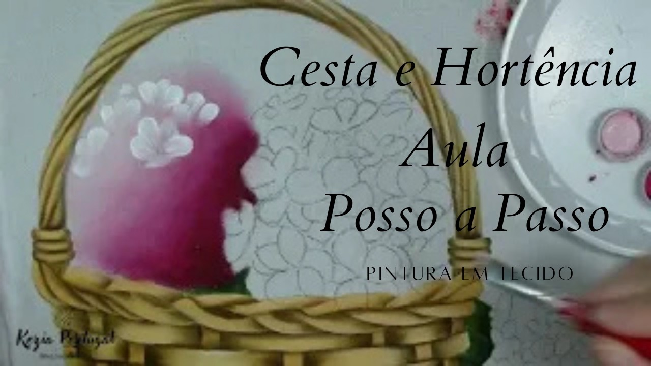 🔴Como Pintar HORTENCIA em tecido [ passo a passo]