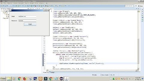How to Create Login Form (JFrame) in Java Swing with Event | Design login form in java with action