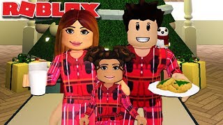 CHRISTMAS EVE ROUTINE IN BLOXBURG | Family Roleplay