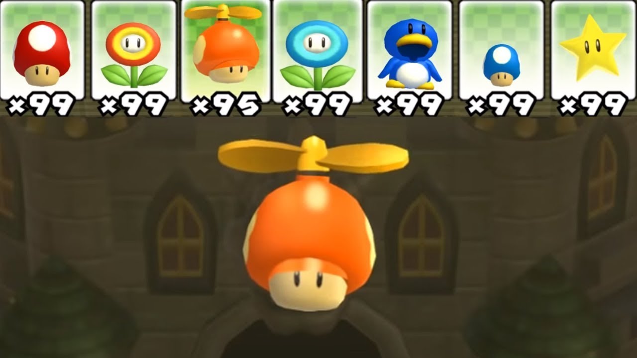 What happens when a Propeller Item uses Mario's Power-Ups?