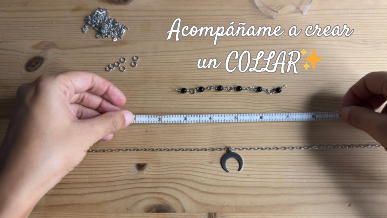 Hago mis Accesorios | collar, cristal Ónix, dije de Luna 🌕✨