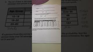 Problem 9 - lesson 1 two way tables and conditional probability