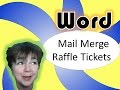 Microsoft Word Mail Merge: sequentially numbered raffle or admission tickets