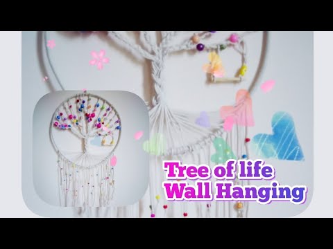 Easy Method ||Tree of life dream-catcher|| How to make wall Hanging ...