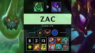 Zac Jungle vs Kha'Zix - EUW Grandmaster Patch 25.09