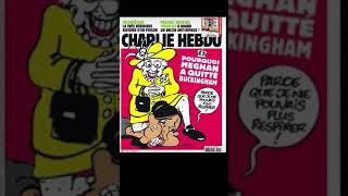 #CharlieHebdo faces flak for cartoon depicting #MeghanMarkle as George Floyd