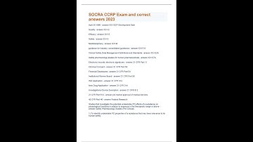SOCRA CCRP Exam and correct answers 2023