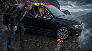 Female CEO Lost Control Near a Cliff Single Dad Mechanic Shouted Hold the Brake