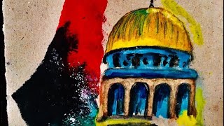 رسم تعبيري عن فلسطين| بدون أدوات رسم|Palestine
