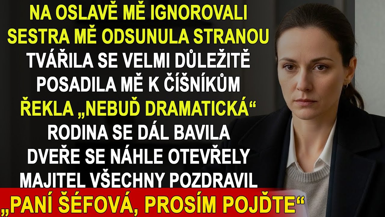 Na maminých 65  narozeninách mě sestra posadila k obsluze a řekla „Tady máš místo“ dokud…