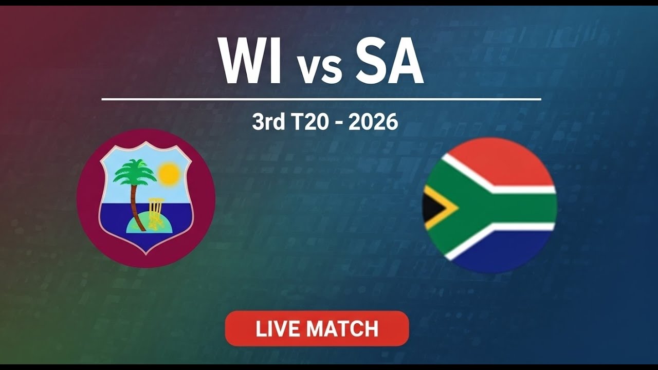 🔴 Live: SA vs WI 3rd T20 Match | South Africa vs West Indies 2026 | Live Ball by Ball Commentary