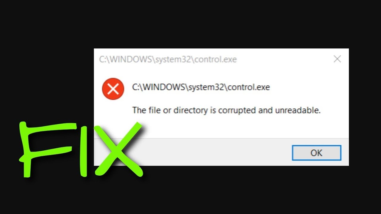 The file or directory is corrupted and unreadable - FIX - YouTube