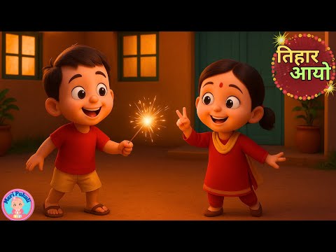Tihar Song | तिहार आयो | Nepali Rhymes For kids | बालगीत | Dashain Tihar Song