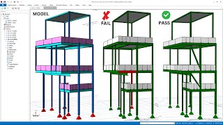 Applying PIN Support and Design of 3 Meter Cantiliver Steel Beam in steel structure - AISC code