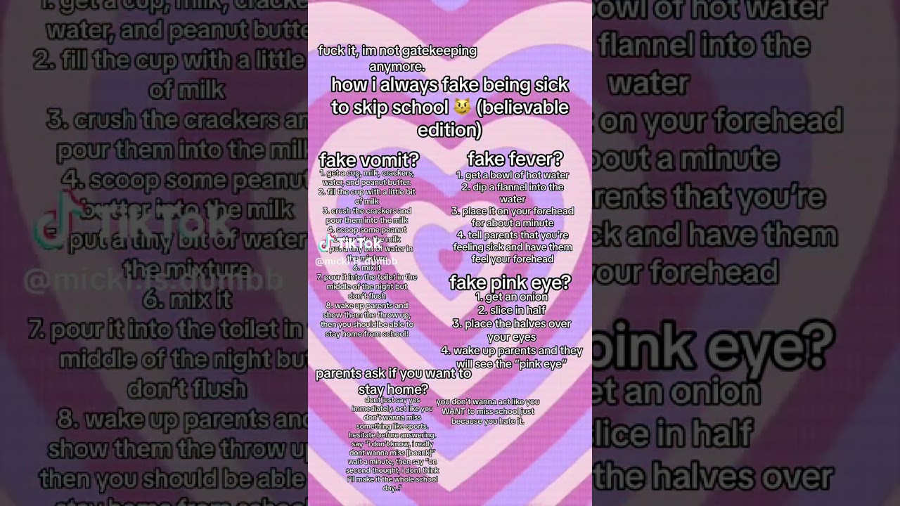 Guarda how to fake being sick #shorts #tiktok su YouTube Guarda how to fake being sick #shorts #tiktok su YouTube