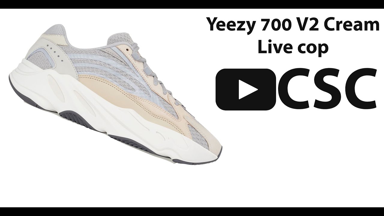 Yeezy 700 V2 "Cream" Live Cop