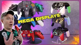 Big Controller Display Stands ! Display Your Retro and Modern Game Controllers ! Game Room Displays