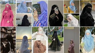 💟🌙60+ Moharram special Hijabi girl dp🧕☪️| Hijabi girl dp 🕌📿 Instagram hide face|Muslim girl photo🖤✨| screenshot 3