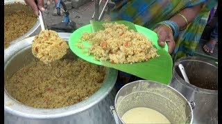 South Indian Lady Manages Everything | Vegetable Pulao with Bonda @ 20 rs | Street Food Bangalore