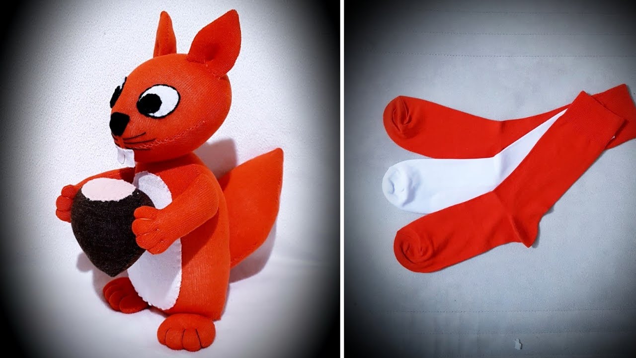 😍ИГРУШКА ИЗ НОСКИ БЕЛЧКА / 👌Такой милой белочки нет даже в магазине игрушек / 💖Мой дизайн