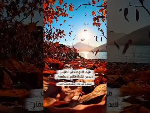 مهما اجتهدت عن الذنوب لابد من الخطأ فالزم الاستغفار . الشيخ الدكتور عبد الرزاق بن عبد المحسن البدر .
