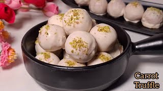 Gajar Halwa Truffle Recipe Chocolate Carrot Laddu Easy Indian Fusion Dessert Carrot Dessert