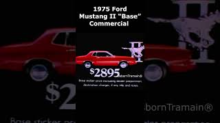 1974 Mustang II Commercial -  The Mustang that saved  the Mustang! #mustang #Ford #retro #shorts
