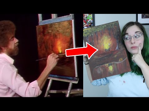 We Followed An Autumn-Themed Bob Ross Tutorial