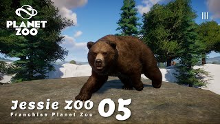 ทุ่งหญ้าหิมะและถ้ำเขตหนาว (มีหมีกริซลี่) | Franchise Planet Zoo - Jessie Zoo 05