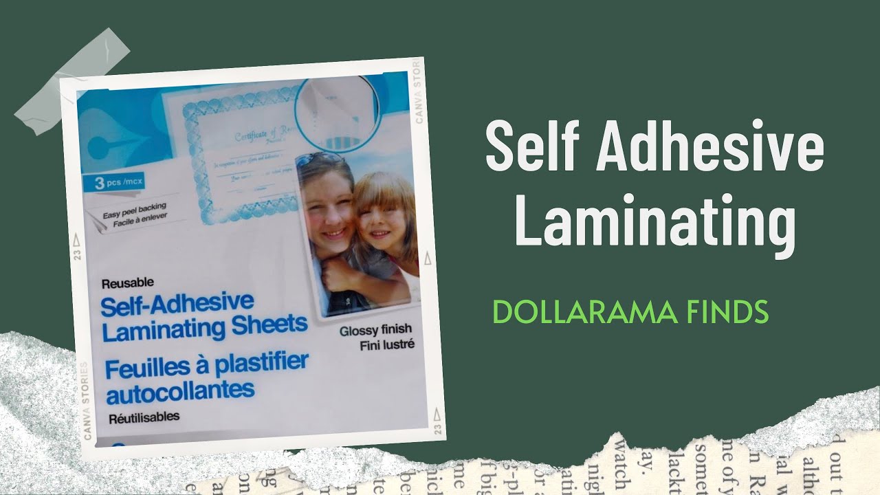 Laminating Sheets Self Adhesive shorts dollarama selfseal YouTube