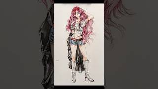 A very unusual way to draw anime#anime #unique #art #viral #drawing #music #art