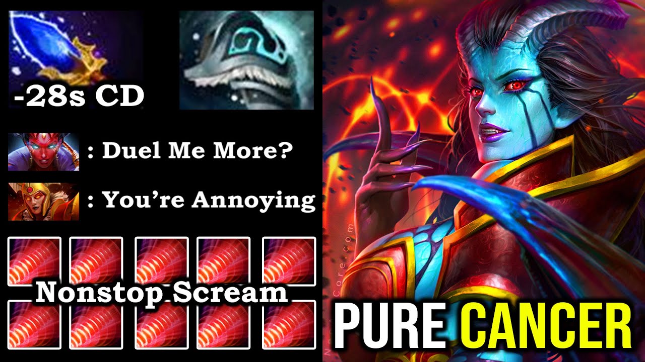 MOST ANNOYING QOP EVER Nonstop Screaming Imba Aghanim +20 Free Duel