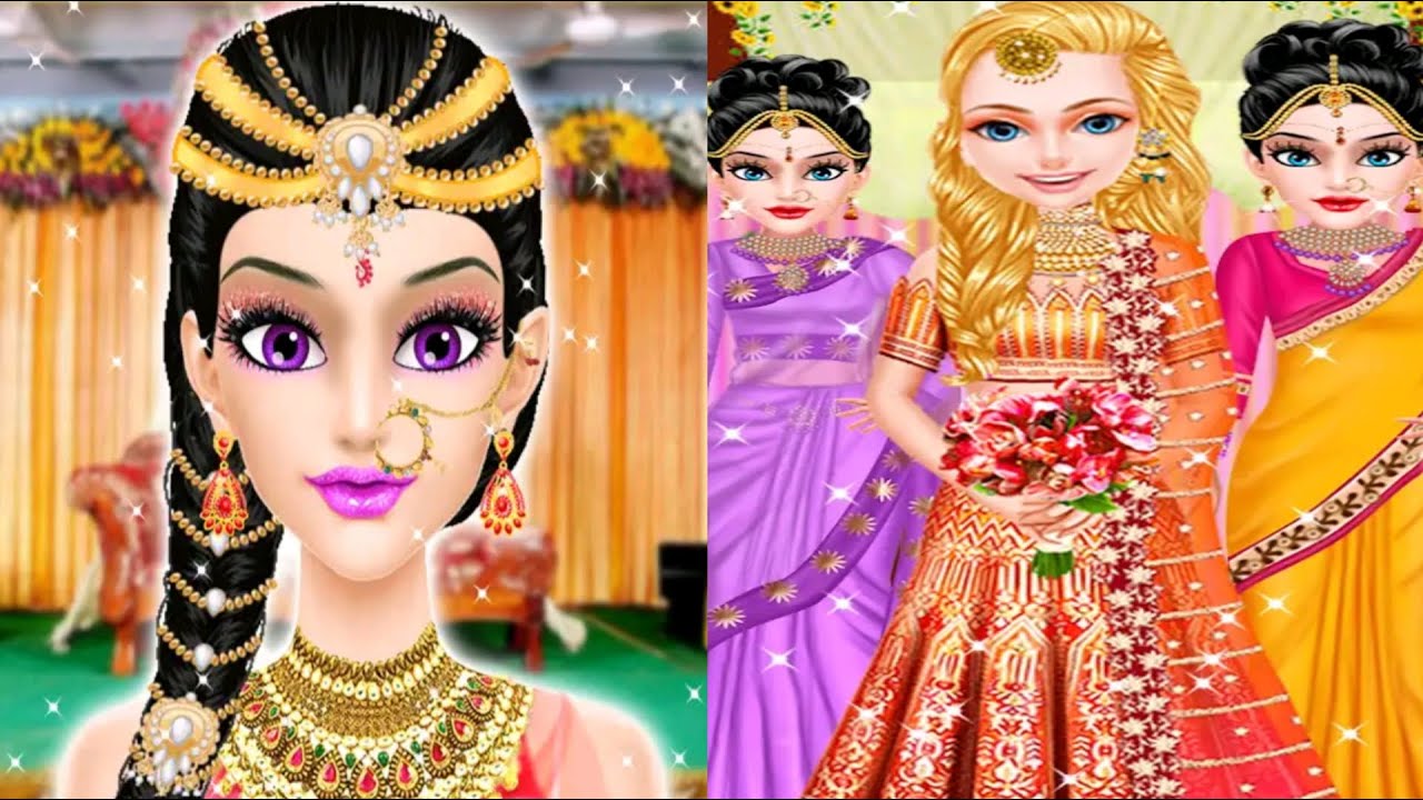 Indian Girl Wedding Salon | New Indian Wedding Spa Makeup & Dress up Game | Indian Girl Wedding