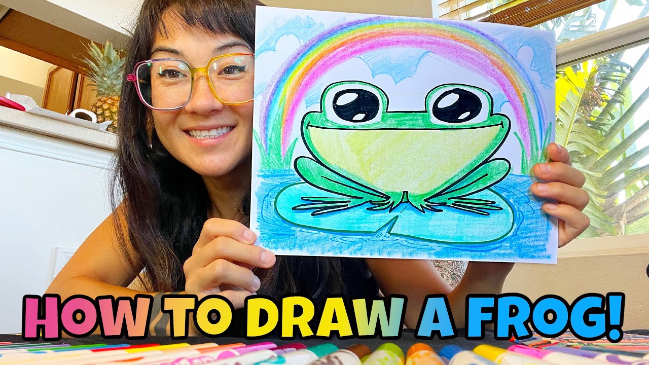 How to draw a frog! YouTube
