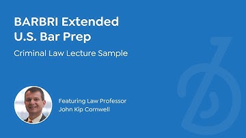 BARBRI Extended U.S. Bar Prep | Criminal Law lecture clip | Sample of real course materials