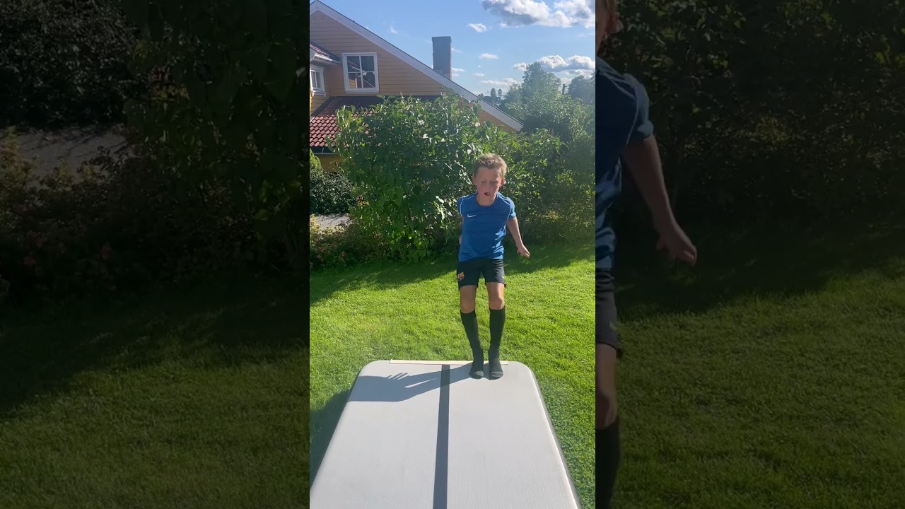 First backflip from airtrack, Herman 9 years