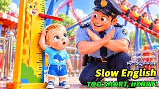Download lagu Baby Henry Was Too Short for the Roller Coaster... THEN Chaos Began! 😱🎢 | Slow English Story (A2)