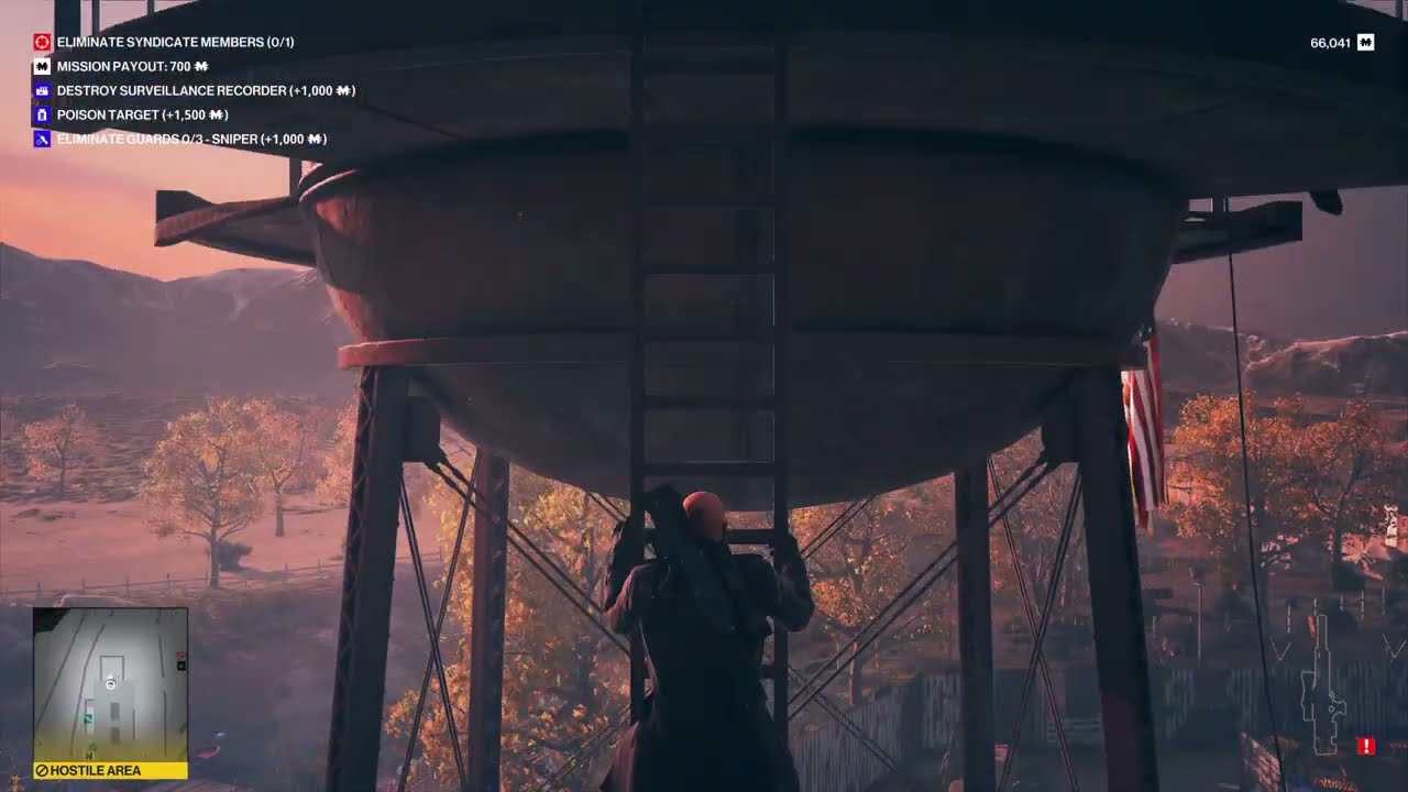 HITMAN Freelancer: Colorado - How To Easily Sneak Past Watertower Guards 