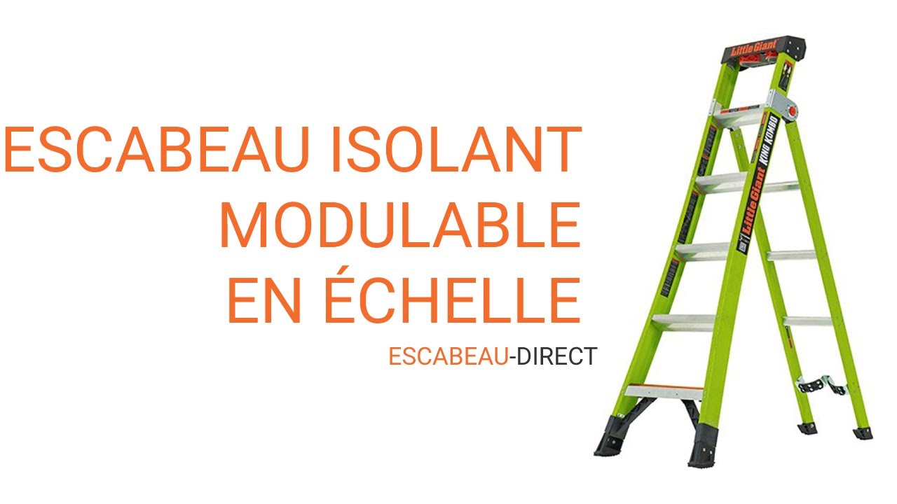 Escabeau isolant modulable en échelle pour courants électriques hautes tensions - Escabeau Direct