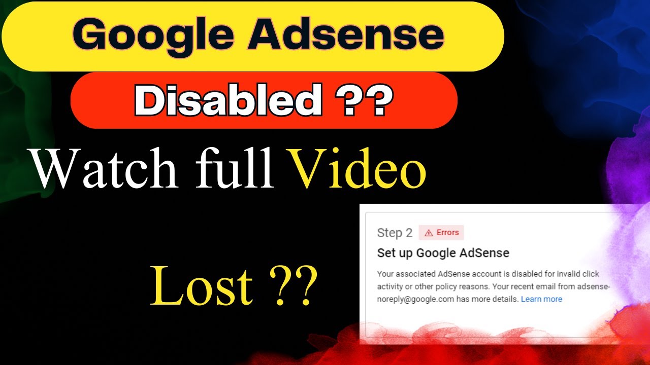 AdSense account is disabled for invalid activity Solution ||AdSense  invalid activity