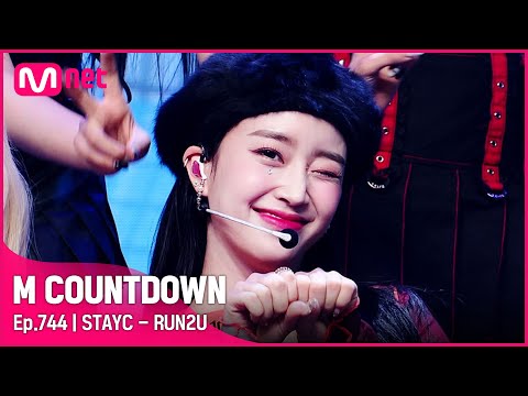 [STAYC - RUN2U] #엠카운트다운 EP.744 | Mnet 220317 방송