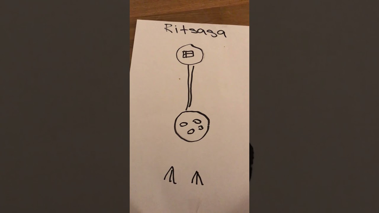 CarinBritta berättar och ritar en ritsaga (det blir en struts tillslut)