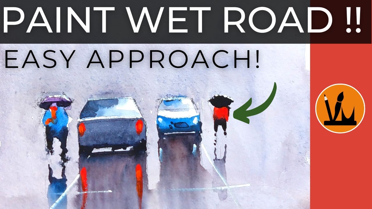 Paint WET ROAD Scene | Simplified Watercolors !!!