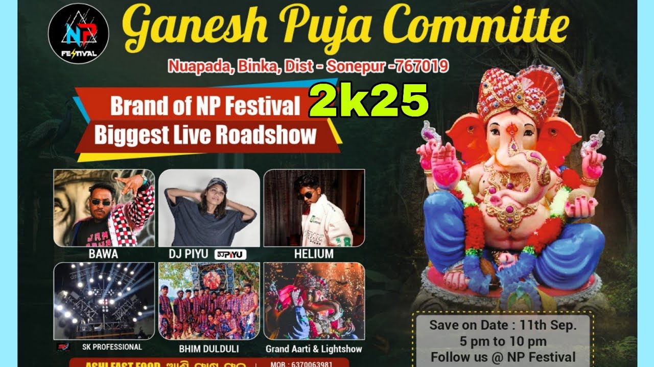 Np festival BINKA nuapada 2k25/ biggest live roadshow #jrmbawa helium 💗/dj piyu/sk dj/bhim dulduli/