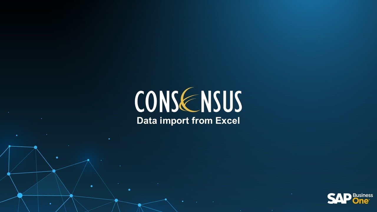 Data import from Excel - YouTube